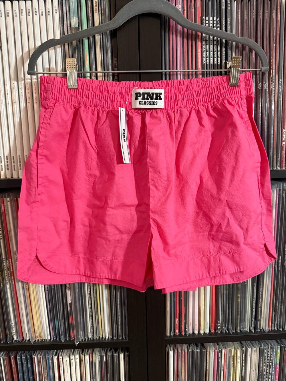 Women's Hot Pink Elastic Waist Shorts